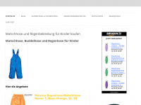 Screenshot des Blogs Kinder Matschhose online kaufen