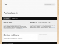 Screenshot des Blogs Das Rucksackprojekt