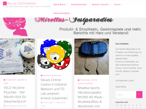 Screenshot des Blogs Mirellas Testparadies