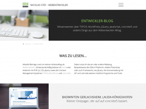 Screenshot des Blogs Nicolas Stey – Webentwickler
