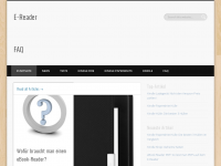 Screenshot des Blogs E-Reader FAQ