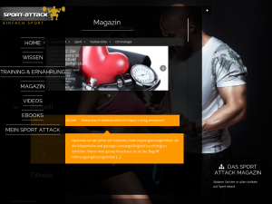 Screenshot des Blogs Sport-Attack- Einfach Sport