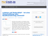 Screenshot des Blogs moncredit.de