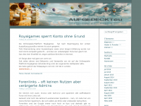 Screenshot des Blogs Aufgedeckt.eu – Gegen Willkür und Abzocke
