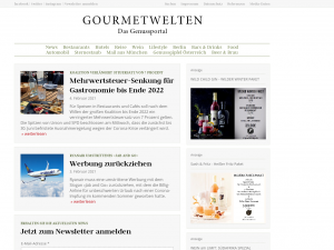 Screenshot des Blogs Nikos Weinwelten – Das Genuss-Blog