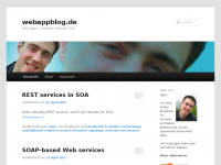 Screenshot des Blogs Web-App-Blog
