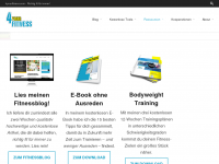 Screenshot des Blogs 4yourfitness – Alles für deine Fitness