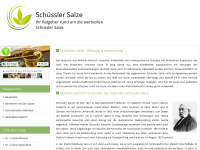 Screenshot des Blogs Schüssler Salze Hilfe und Infos
