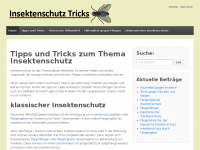 Screenshot des Blogs Insektenschutz Tricks