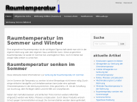 Screenshot des Blogs Raumtemperatur Info