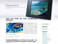 Screenshot des Blogs Österreich Urlaubs Blog