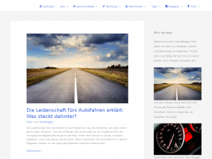 Screenshot des Blogs Der Auto Blogger