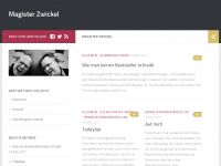 Screenshot des Blogs Magister Zwickel