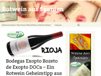 Screenshot des Blogs Rotweine Spanien