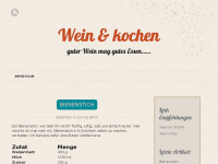 Screenshot des Blogs Wein & Kochen