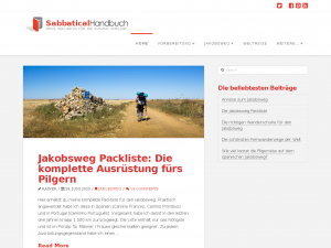 Screenshot des Blogs Sabbatical Handbuch
