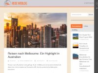 Screenshot des Blogs Reise Blog