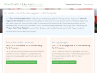 Screenshot des Blogs Was soll ich heute kochen?