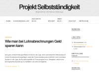 Screenshot des Blogs Projekt Selbstständigkeit