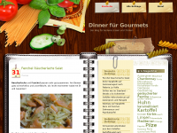 Screenshot des Blogs Dinner für Gourmets