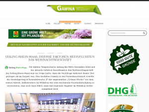 Screenshot des Blogs Gawina – Nachrichten aus der Gartenbranche