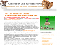 Screenshot des Blogs Rund um Hunde und Hundezubehör