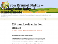 Screenshot des Blogs Blog von Krümel Natur Ökologische Baby & Kindermode