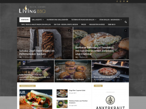 Screenshot des Blogs Living BBQ – Olly´s Grill und BBQ Blog