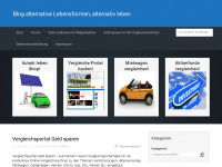 Screenshot des Blogs Alternativ Leben und Geld verdienen Internet