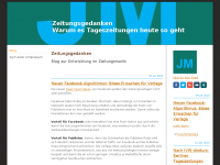 Screenshot des Blogs Zeitungsgedanken – Medienblog