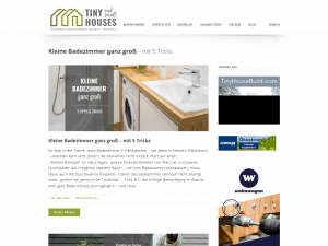 Screenshot des Blogs Tiny Houses