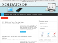 Screenshot des Blogs soldato.de – Blog von Kevin Soldato für Web, Software, Hardware und Server