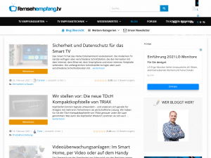 Screenshot des Blogs Fernsehempfang.tv