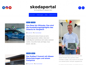 Screenshot des Blogs skodaportal – Der Skoda Blog