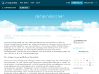 Screenshot des Blogs Campingkocher