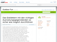 Screenshot des Blogs Outdoor Fun