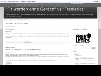 Screenshot des Blogs “Fit ohne Geräte”: Ein Erfahrungsbericht