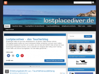 Screenshot des Blogs Lostplacediver -das Taucherblog