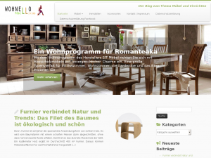 Screenshot des Blogs Wohnello – Der Blog zum Thema Möbel und Einrichten