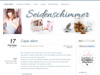 Screenshot des Blogs Seidenschimmer