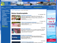 Screenshot des Blogs Reise-Gewinnspiele