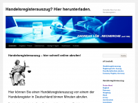 Screenshot des Blogs Auskunft Handelsregister