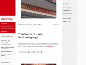 Screenshot des Blogs Mediopathin