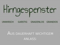 Screenshot des Blogs Hirngespenster