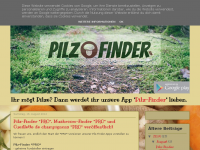 Screenshot des Blogs Pilz Finder App