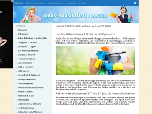 Screenshot des Blogs omas-haushaltstipps.com