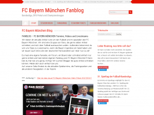 Screenshot des Blogs FC Bayern Blog