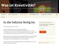 Screenshot des Blogs Was ist Kreativität