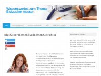 Screenshot des Blogs Wissenswertes zum Thema Blutzucker messen