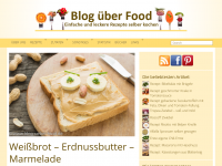Screenshot des Blogs Blog über Food